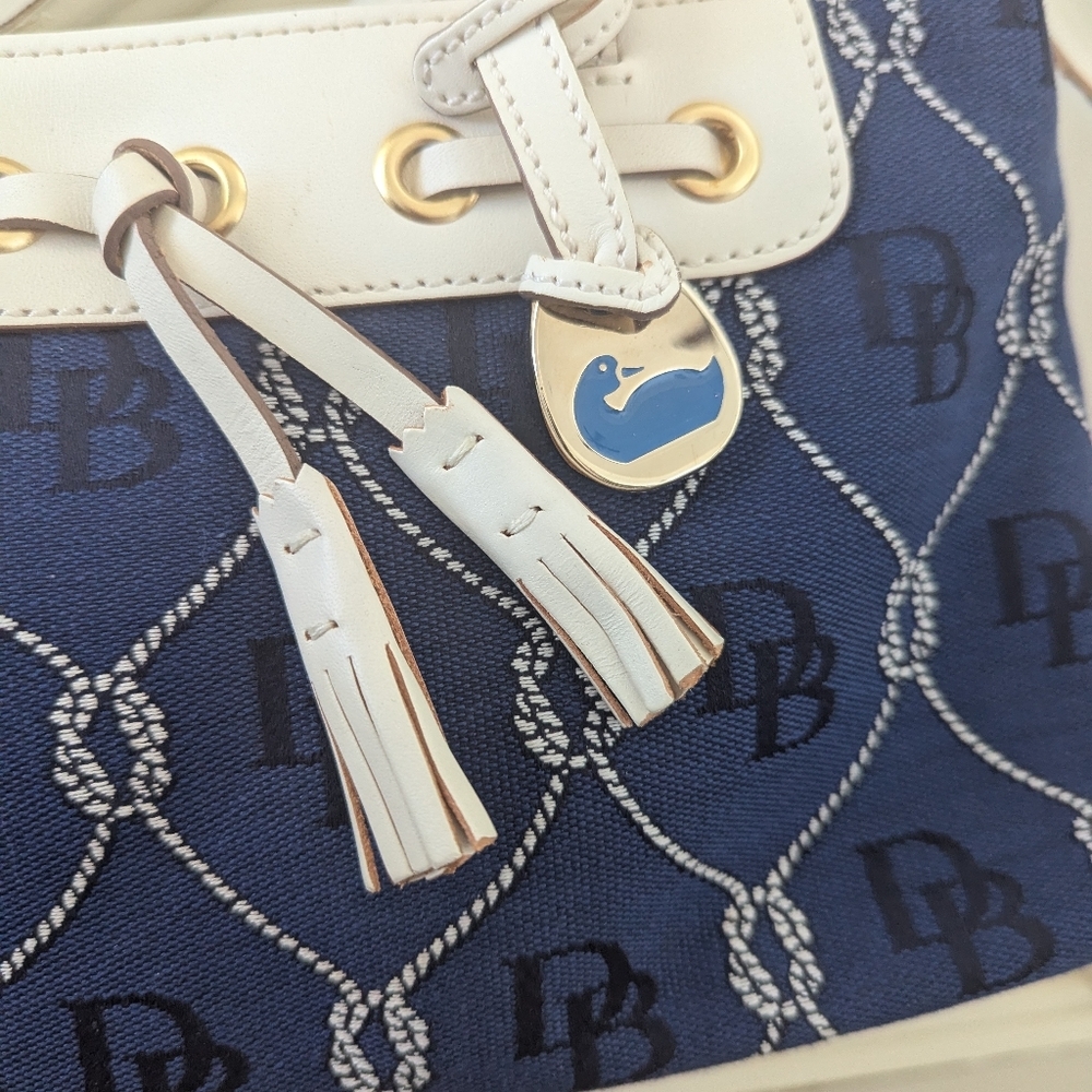 Dooney & Bourke Blue Monogram Shoulder Bag - Picture 2 of 12